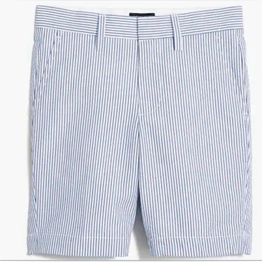 J Crew Crewcuts Seersucker Blue and White Striped Shorts